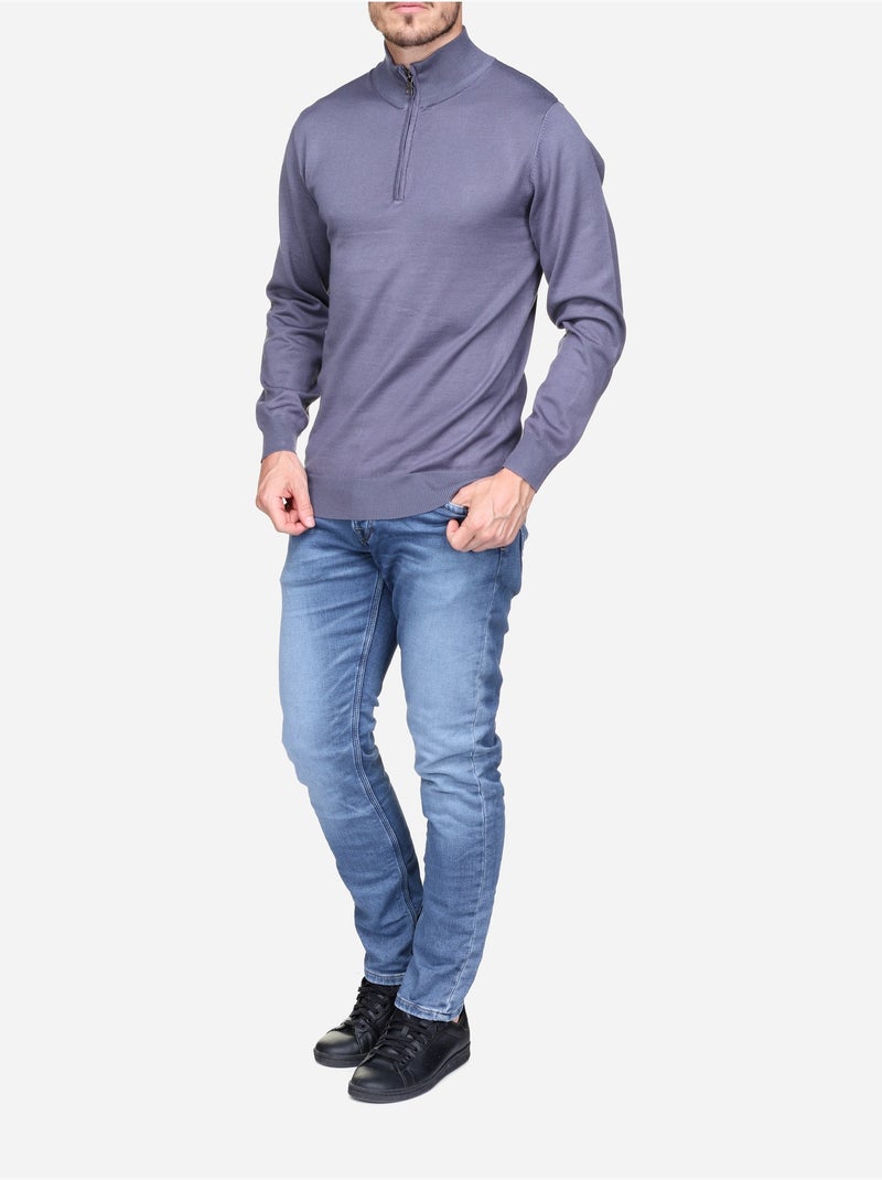 Jersey de vestir con cuello de camionero - Frilivin Índigo - Kiabi