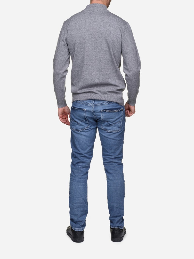 Jersey de vestir con cuello de chimenea - Yves Enzo Gris - Kiabi