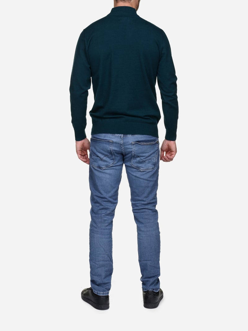 Jersey de vestir con cuello de chimenea - Yves Enzo Verde - Kiabi