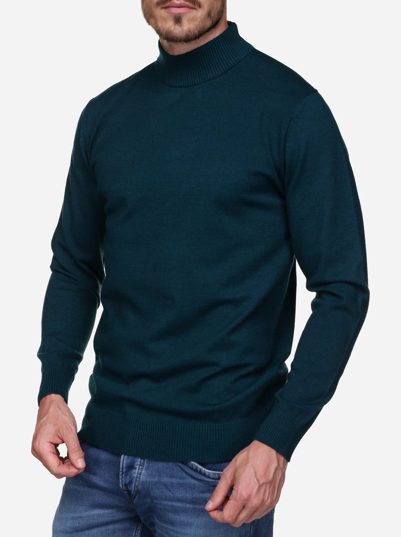 Jersey de vestir con cuello de chimenea - Yves Enzo Verde - Kiabi