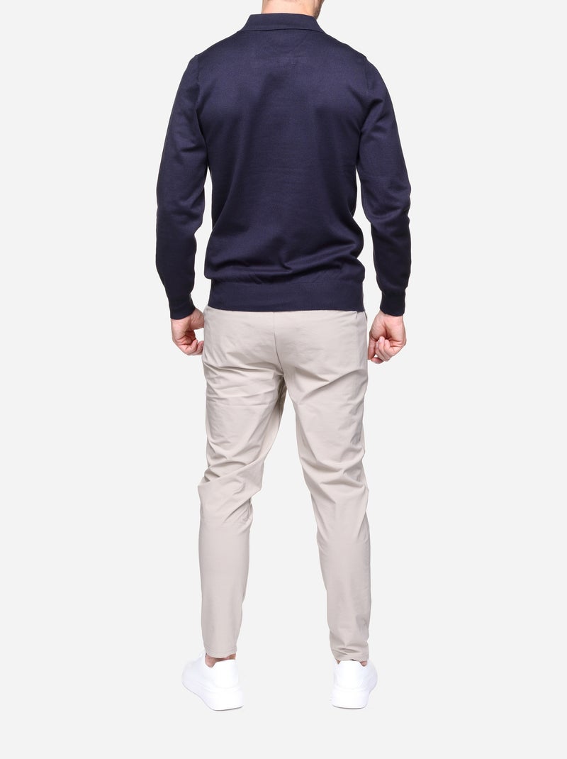 Jersey de vestir con cuello de polo - Frilivin Azul oscuro - Kiabi