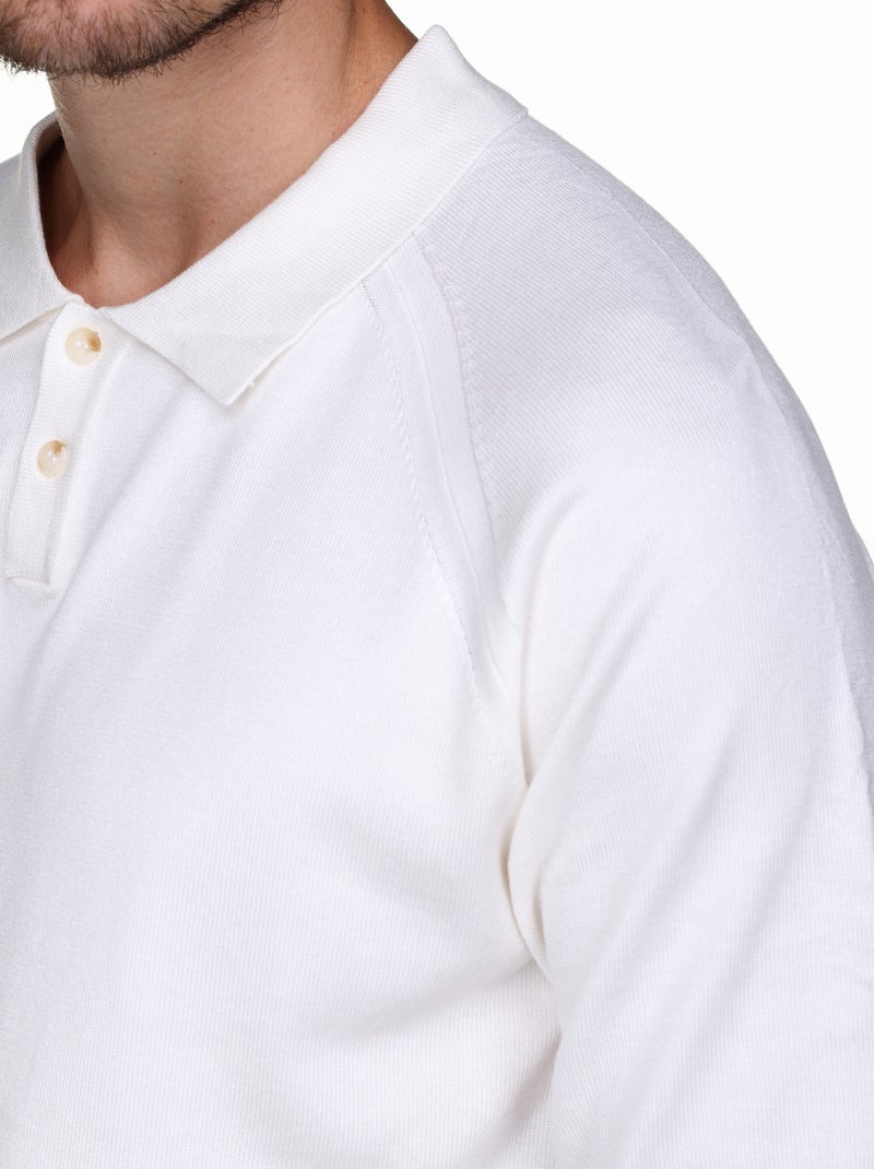 Jersey de vestir con cuello de polo - Frilivin Blanco - Kiabi