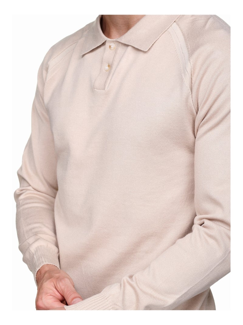 Jersey de vestir con cuello de polo - Frilivin Crema - Kiabi