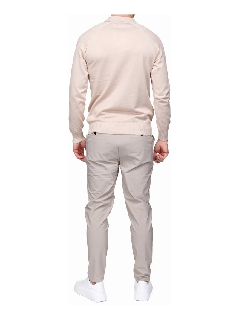 Jersey de vestir con cuello de polo - Frilivin Crema - Kiabi