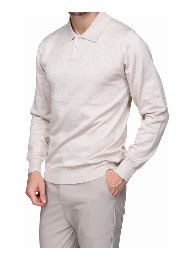 Jersey de vestir con cuello de polo - Frilivin Crema - Kiabi