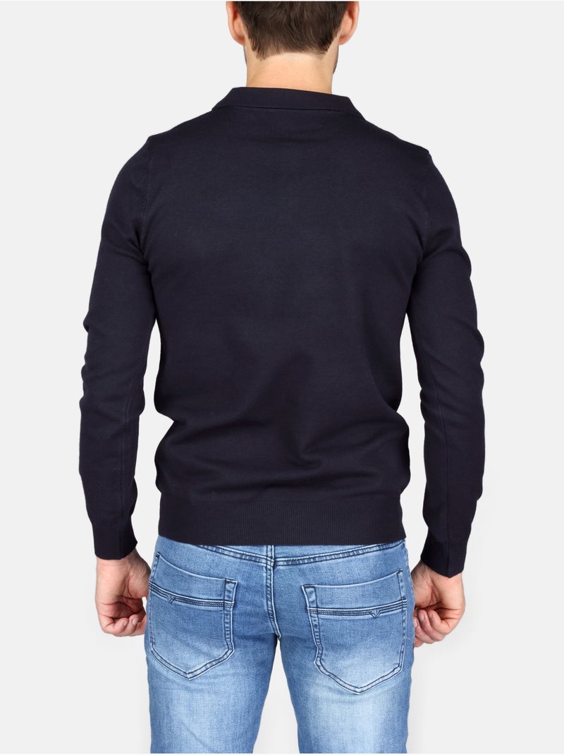 Jersey de vestir con cuello de polo - Kenzarro Azul - Kiabi