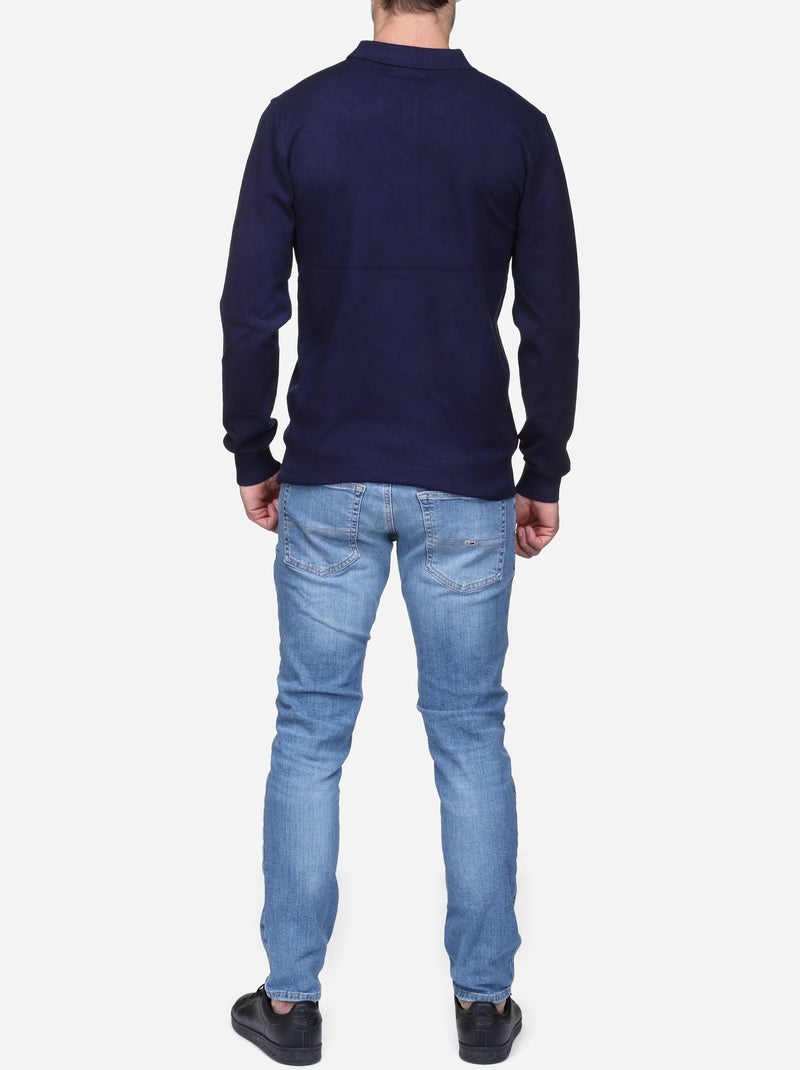 Jersey de vestir con cuello de polo - Kenzarro Azul oscuro - Kiabi