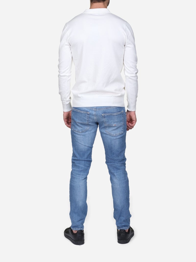 Jersey de vestir con cuello de polo - Kenzarro Blanco - Kiabi