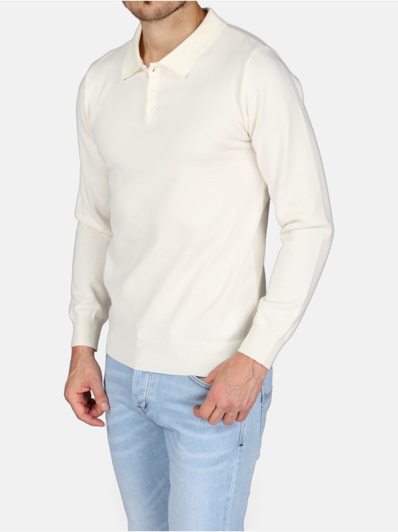 Jersey de vestir con cuello de polo - Kenzarro Blanco - Kiabi