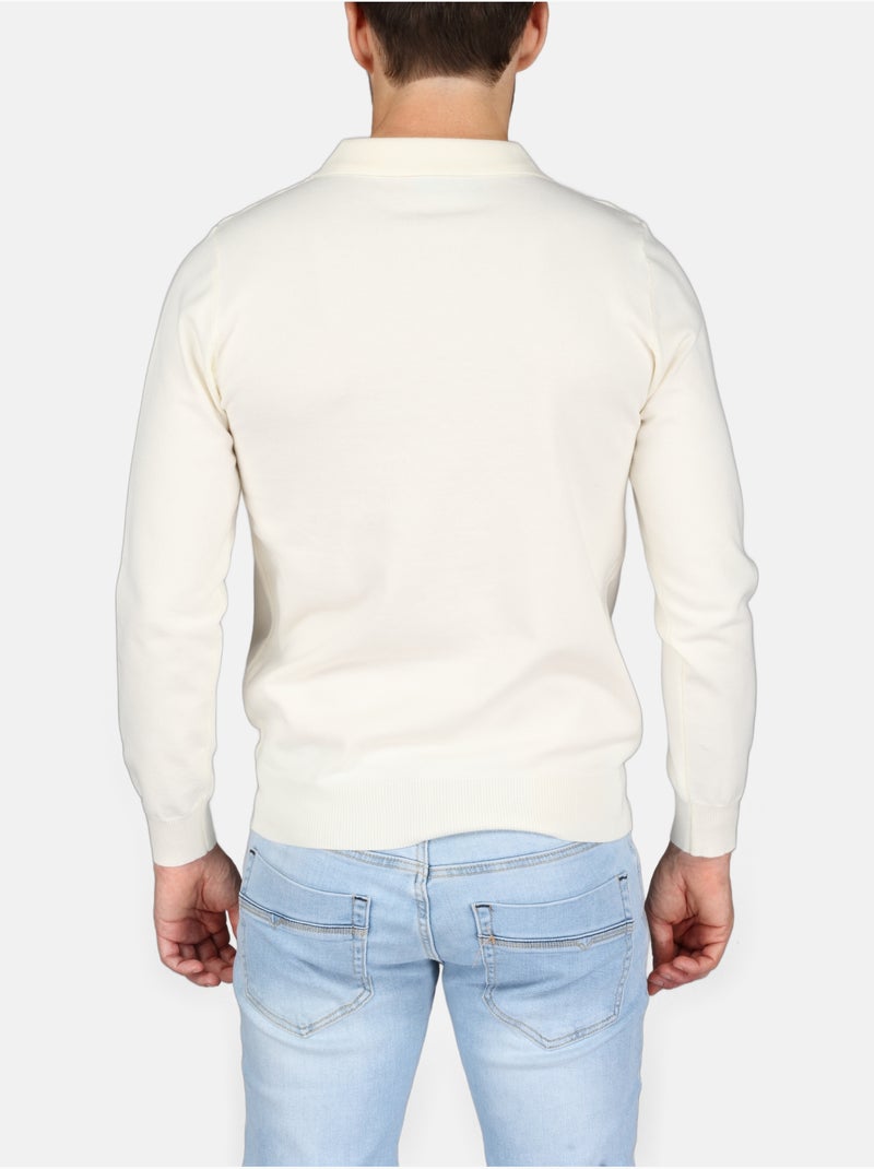Jersey de vestir con cuello de polo - Kenzarro Blanco - Kiabi