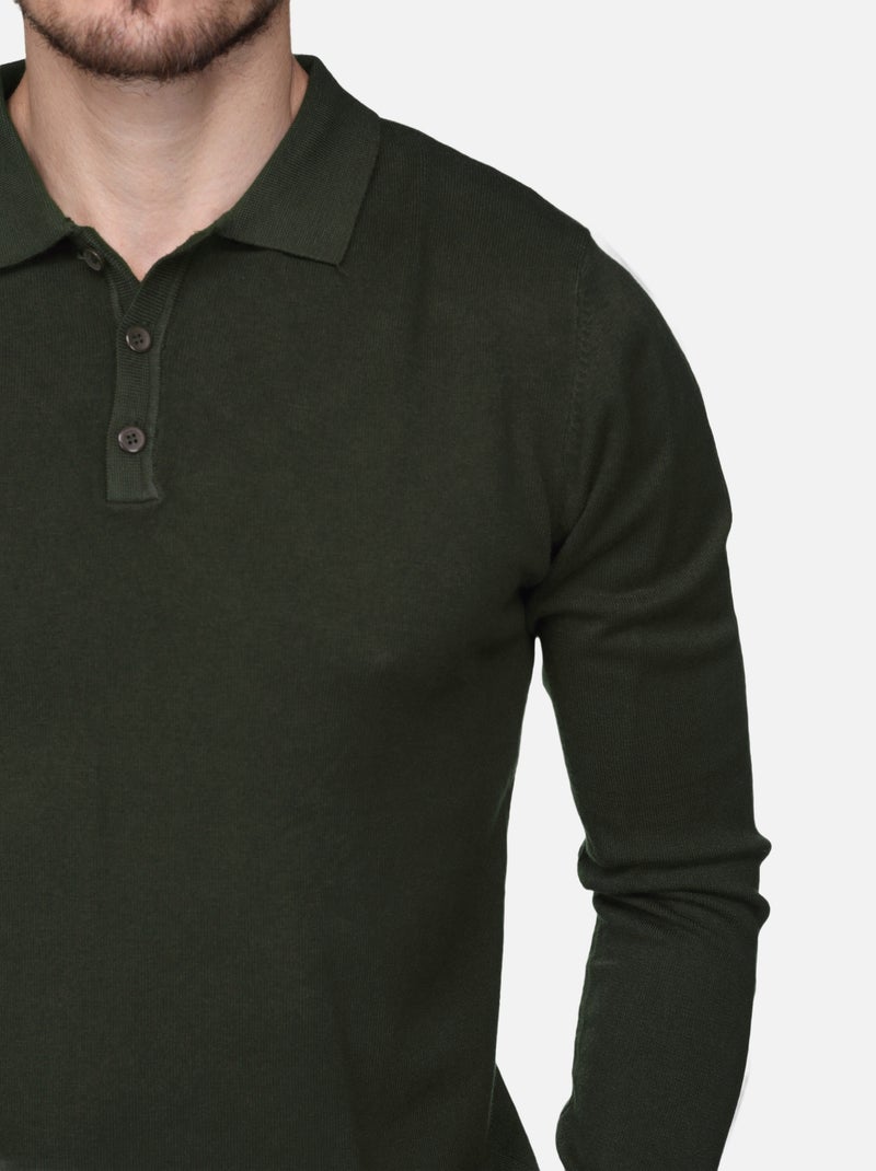 Jersey de vestir con cuello de polo - Kenzarro Caqui - Kiabi