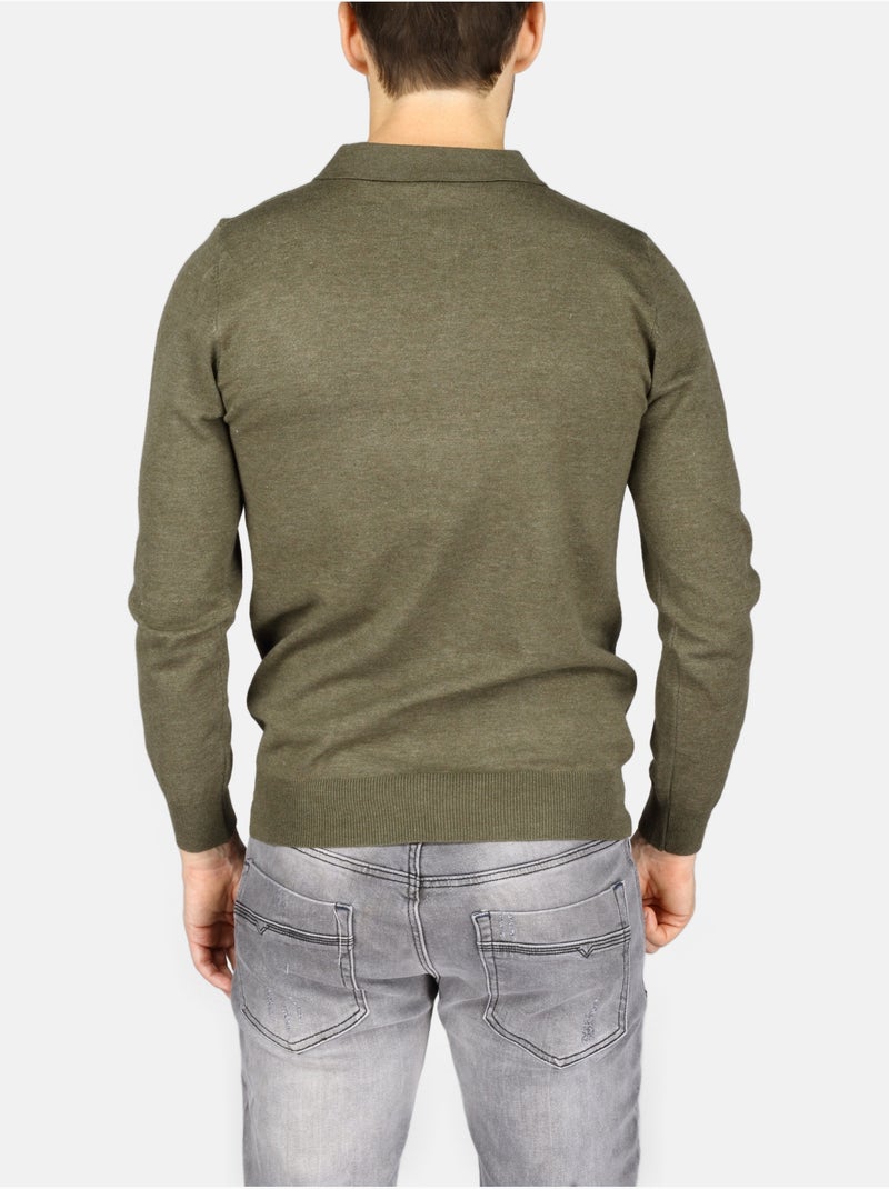 Jersey de vestir con cuello de polo - Kenzarro Caqui - Kiabi