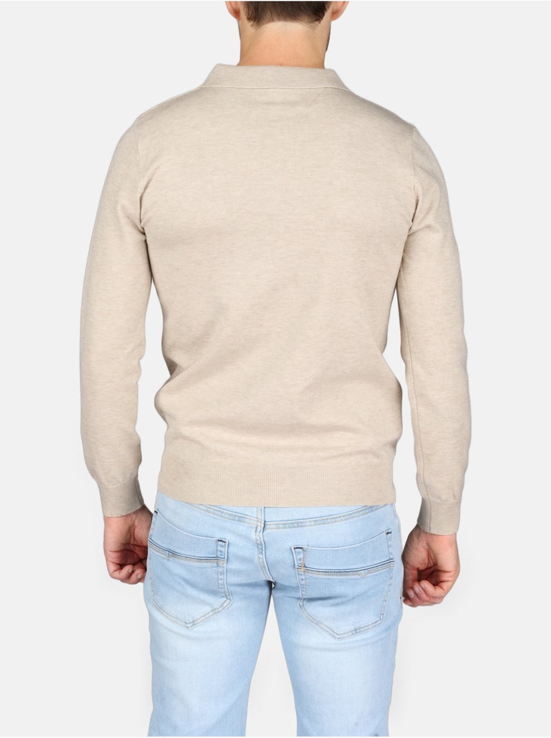 Jersey de vestir con cuello de polo - Kenzarro Crema - Kiabi