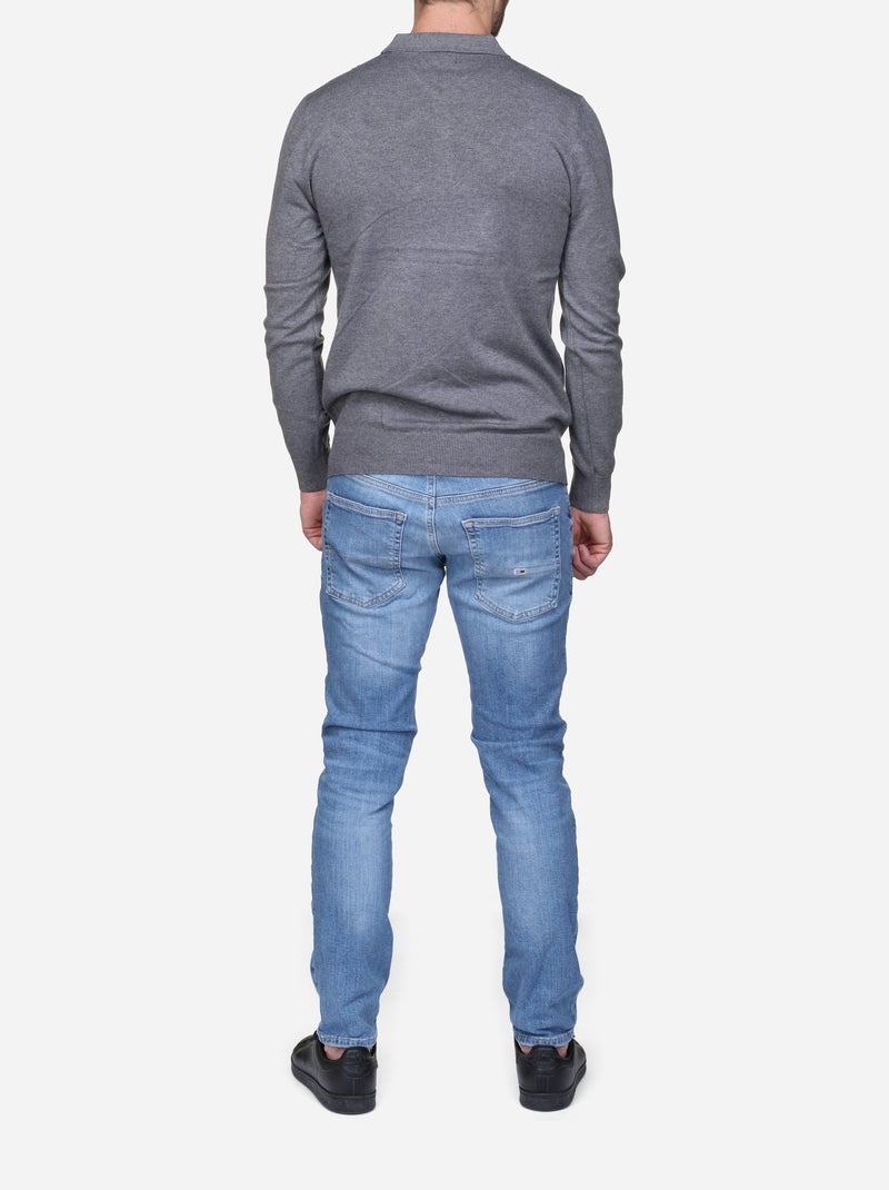 Jersey de vestir con cuello de polo - Kenzarro Gris claro - Kiabi