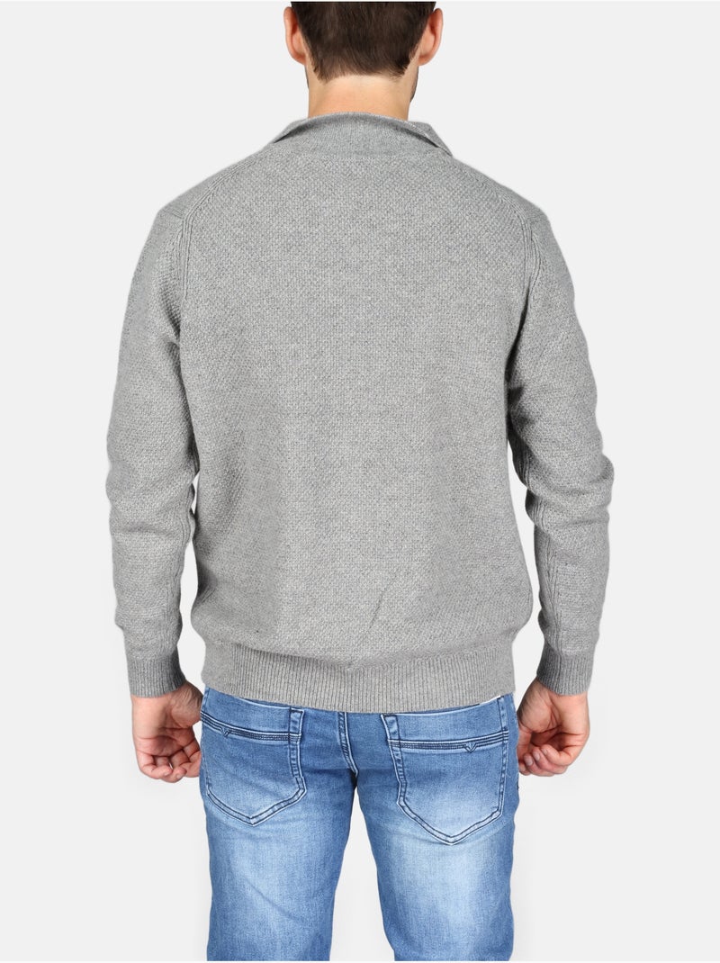 Jersey de vestir con cuello de polo - Kenzarro Gris claro - Kiabi
