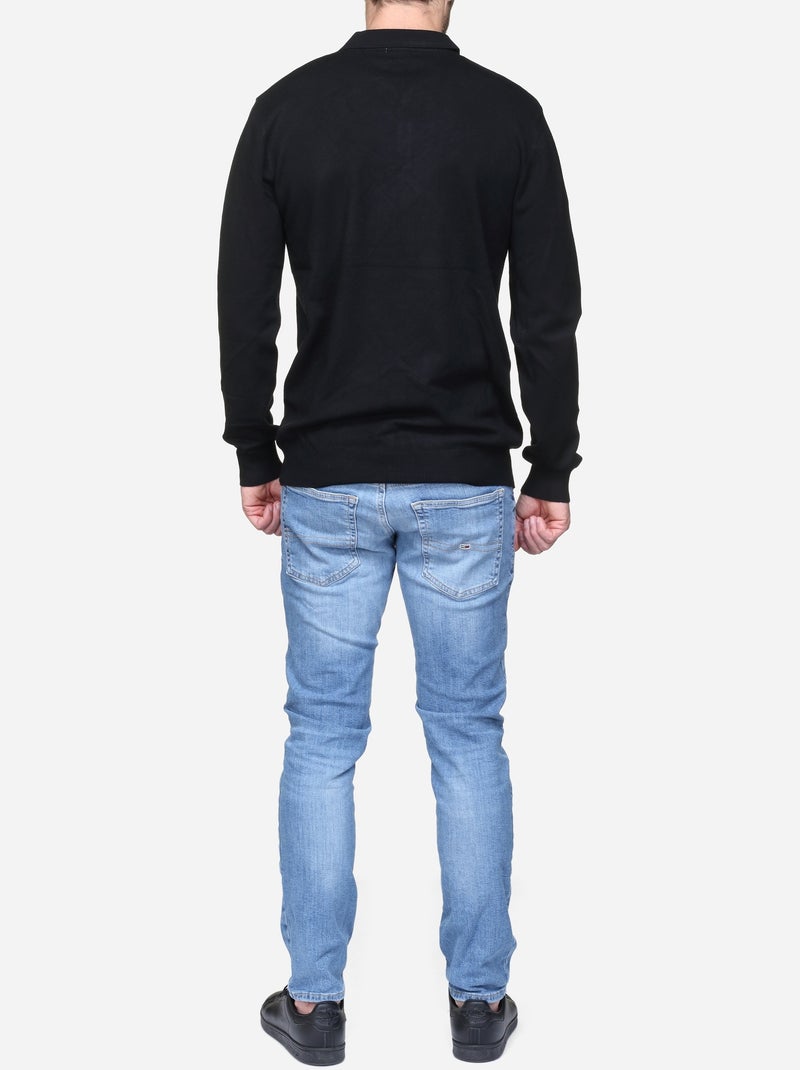 Jersey de vestir con cuello de polo - Kenzarro Negro - Kiabi