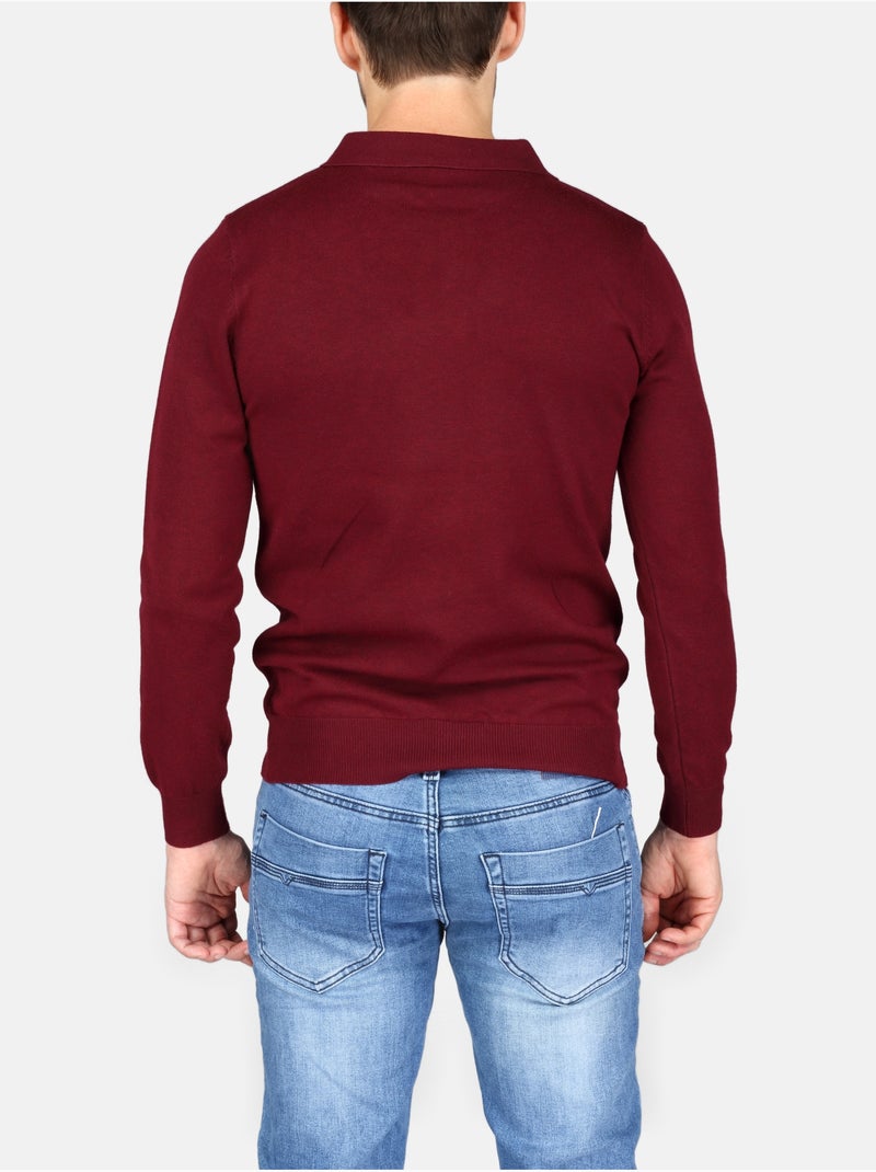 Jersey de vestir con cuello de polo - Kenzarro Rojo - Kiabi