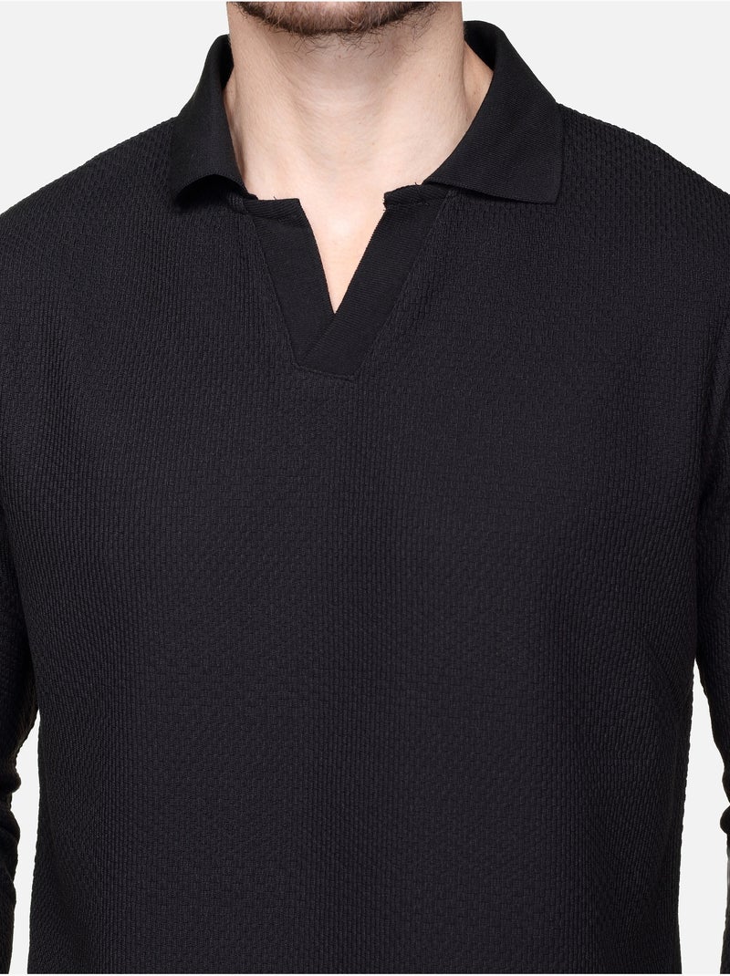 Jersey de vestir con cuello en V - Frilivin Negro - Kiabi