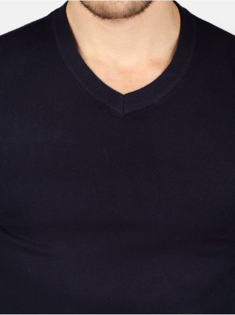 Jersey de vestir con cuello en V - Kenzarro Azul - Kiabi