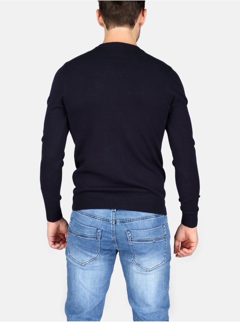 Jersey de vestir con cuello en V - Kenzarro Azul - Kiabi