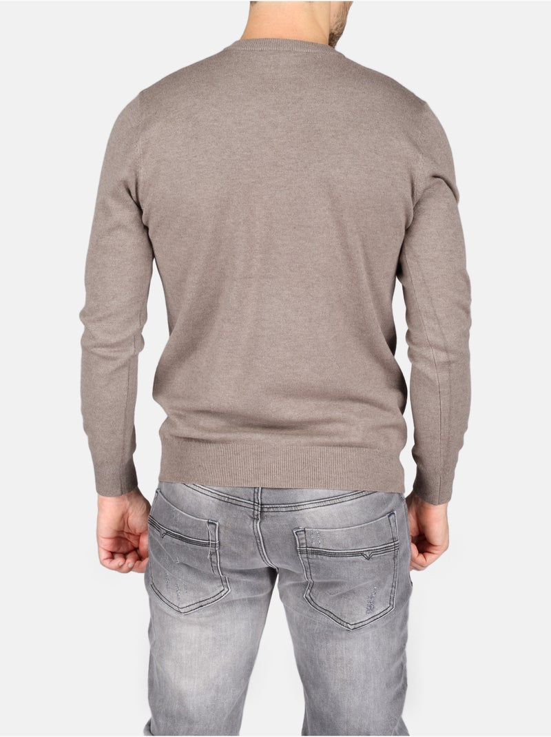 Jersey de vestir con cuello en V - Kenzarro Gris beige - Kiabi