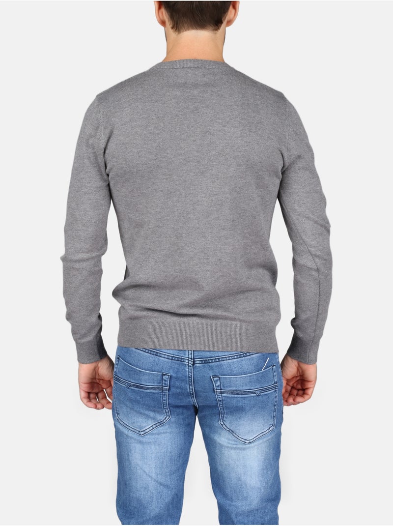 Jersey de vestir con cuello en V - Kenzarro Gris claro - Kiabi