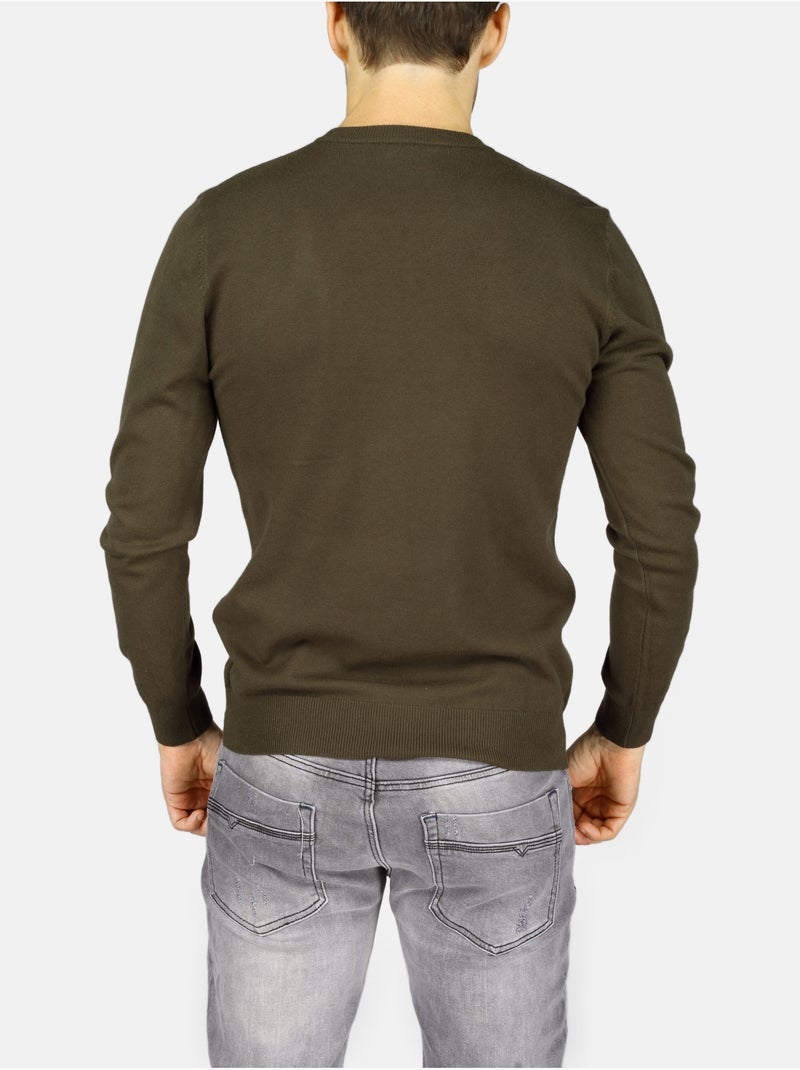 Jersey de vestir con cuello en V - Kenzarro Verde - Kiabi