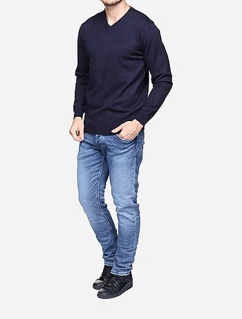Jersey de vestir con cuello en V - Yves Enzo