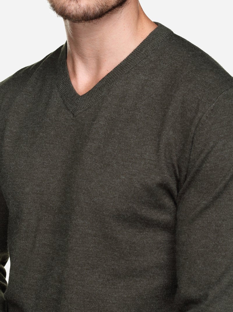Jersey de vestir con cuello en V - Yves Enzo Caqui - Kiabi
