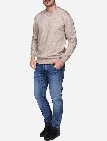Jersey de vestir con cuello en V - Yves Enzo