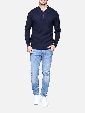 Jersey de vestir con cuello polo y cremallera - Frilivin