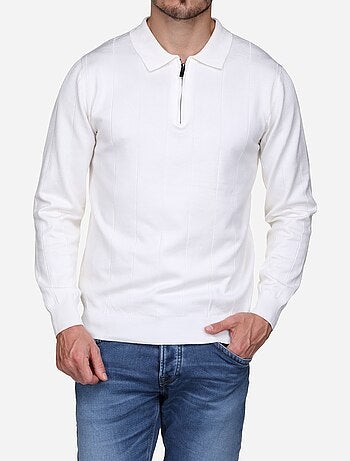 Jersey de vestir con cuello polo y cremallera - Frilivin