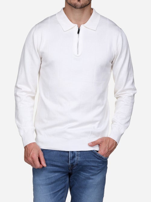 Jersey de vestir con cuello polo y cremallera - Frilivin - Kiabi