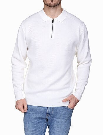 Jersey de vestir con cuello polo y cremallera - Frilivin