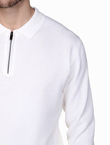 Jersey de vestir con cuello polo y cremallera - Frilivin