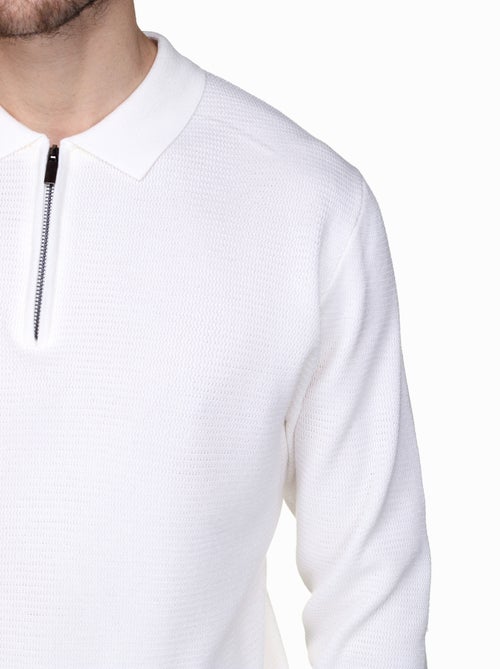 Jersey de vestir con cuello polo y cremallera - Frilivin - Kiabi