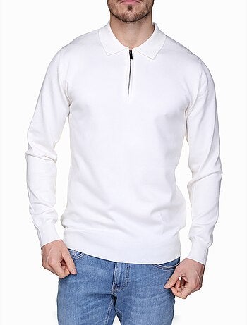 Jersey de vestir con cuello polo y cremallera - Frilivin