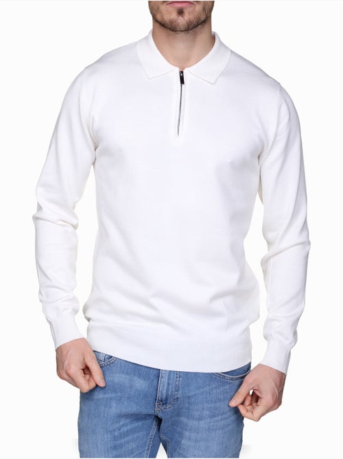 Jersey de vestir con cuello polo y cremallera - Frilivin - Kiabi