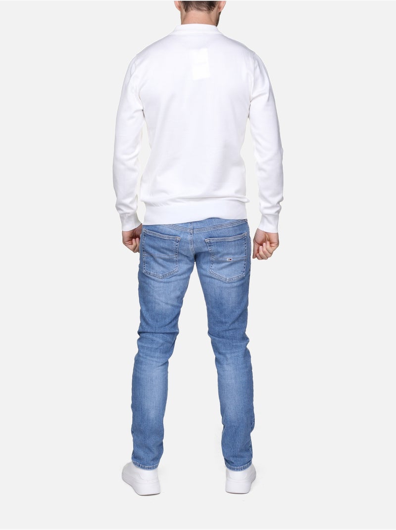 Jersey de vestir con cuello polo y cremallera - Frilivin Blanco - Kiabi