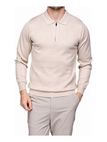 Jersey de vestir con cuello polo y cremallera - Frilivin