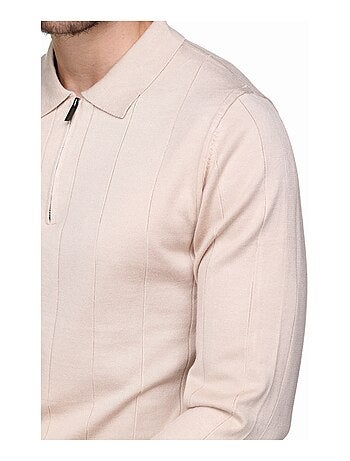 Jersey de vestir con cuello polo y cremallera - Frilivin