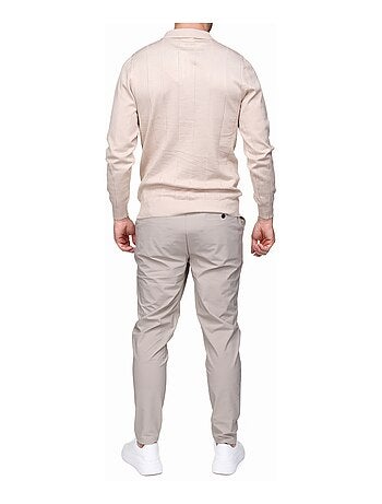 Jersey de vestir con cuello polo y cremallera - Frilivin
