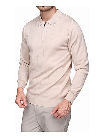 Jersey de vestir con cuello polo y cremallera - Frilivin