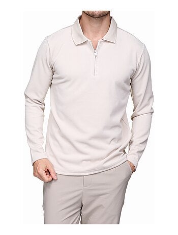 Jersey de vestir con cuello polo y cremallera - Frilivin