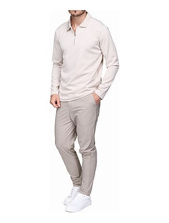Jersey de vestir con cuello polo y cremallera - Frilivin
