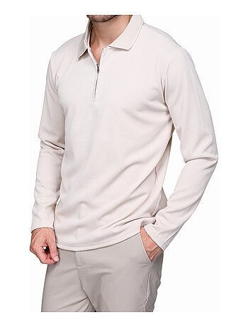 Jersey de vestir con cuello polo y cremallera - Frilivin