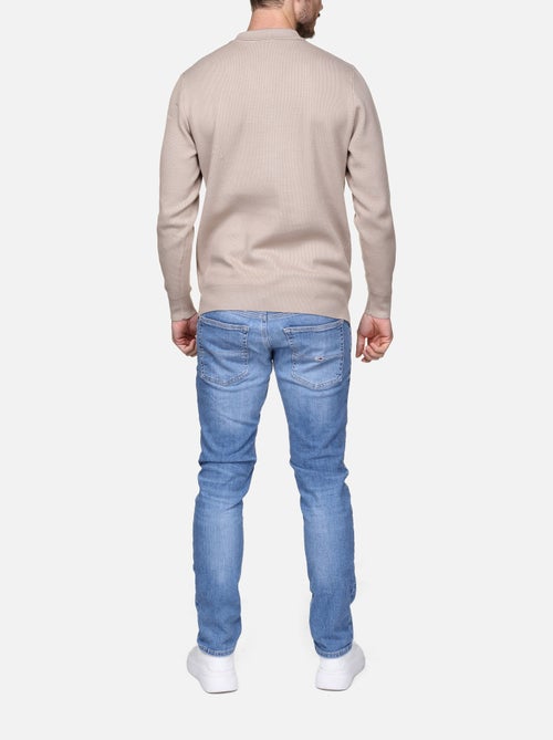 Jersey de vestir con cuello polo y cremallera - Frilivin - Kiabi