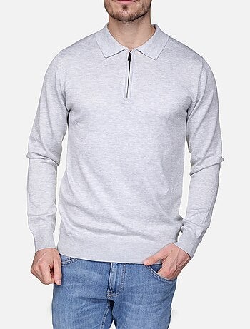 Jersey de vestir con cuello polo y cremallera - Frilivin