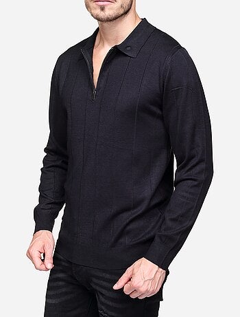 Jersey de vestir con cuello polo y cremallera - Frilivin