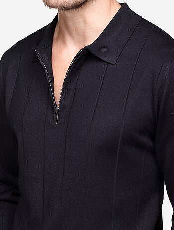 Jersey de vestir con cuello polo y cremallera - Frilivin